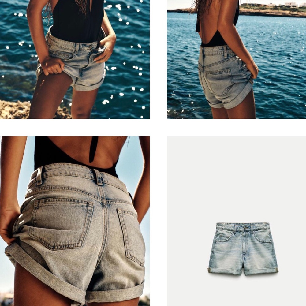 Zara Light Blue Denim Shorts